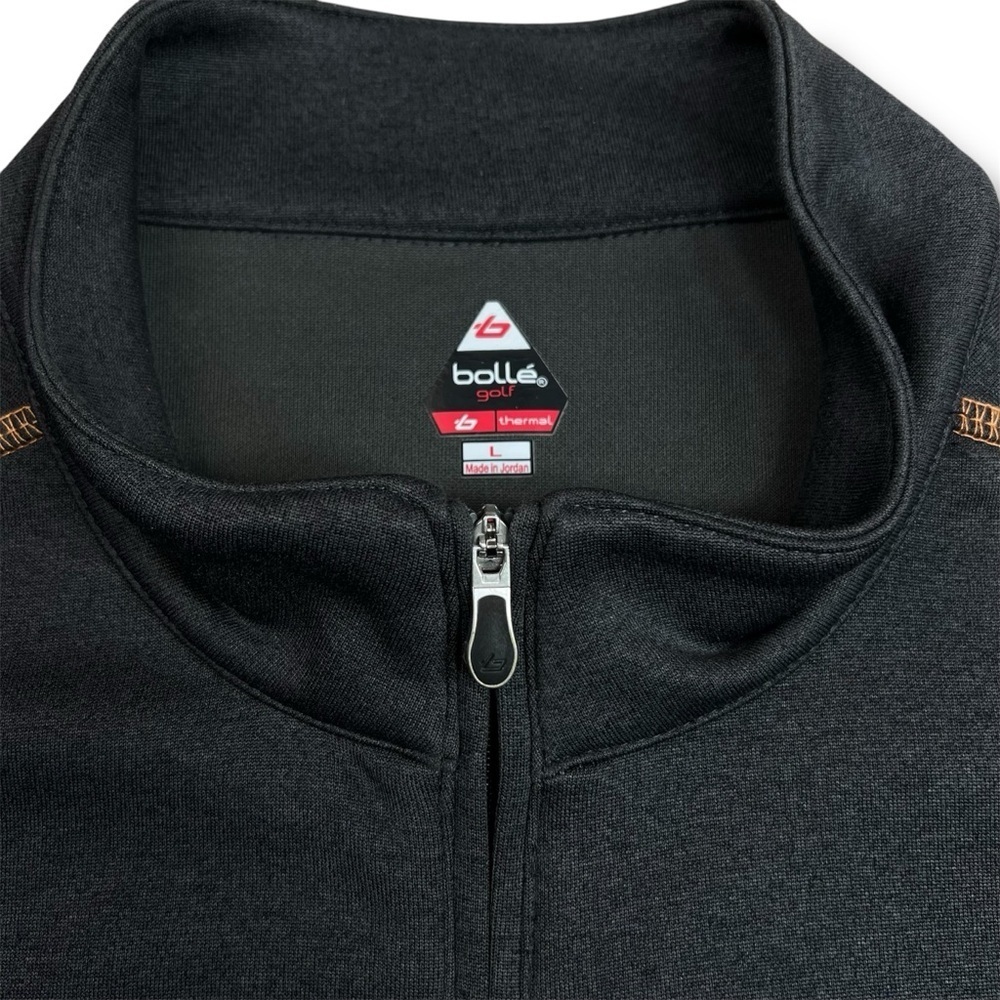 Bolle Mens Sz L Golf 1/4 Zip Performance Active Gray Pullover Thermal Sweatshirt - Picture 5 of 8